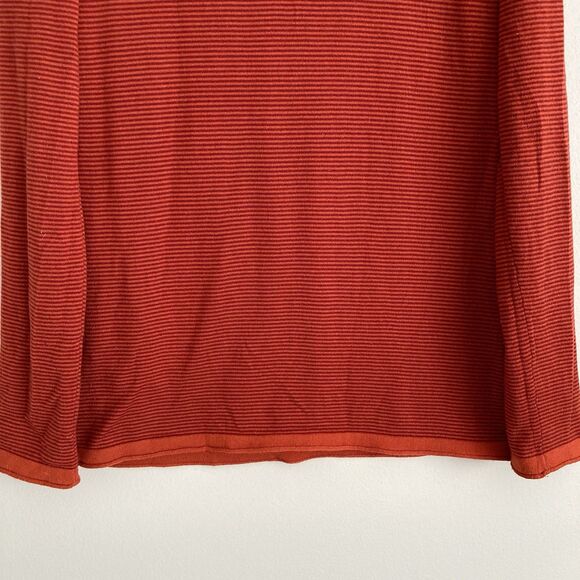 Title Nine Synergy Rolled Mock Neck Sweater Size Medium Striped Outdoor Casual - Picture 7 of 9